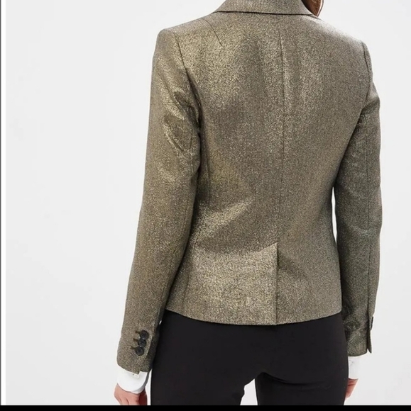 Banana Republic gold metallic jacket Blazer - Picture 4 of 10